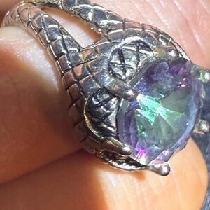 Vintage mystic topaz Sterling ring size 7